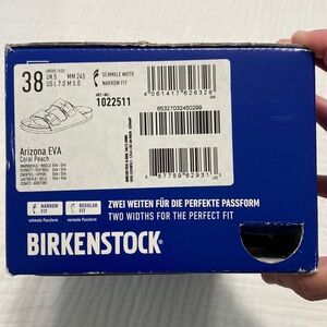 Birkenstock Arizona eva slide color coral peach size 38 like new condition